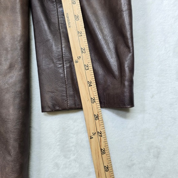 Hugo Boss Leather Blazer Jacket Mens XL 46R Brown Lamb Leather Soft! Distressed - Picture 16 of 16